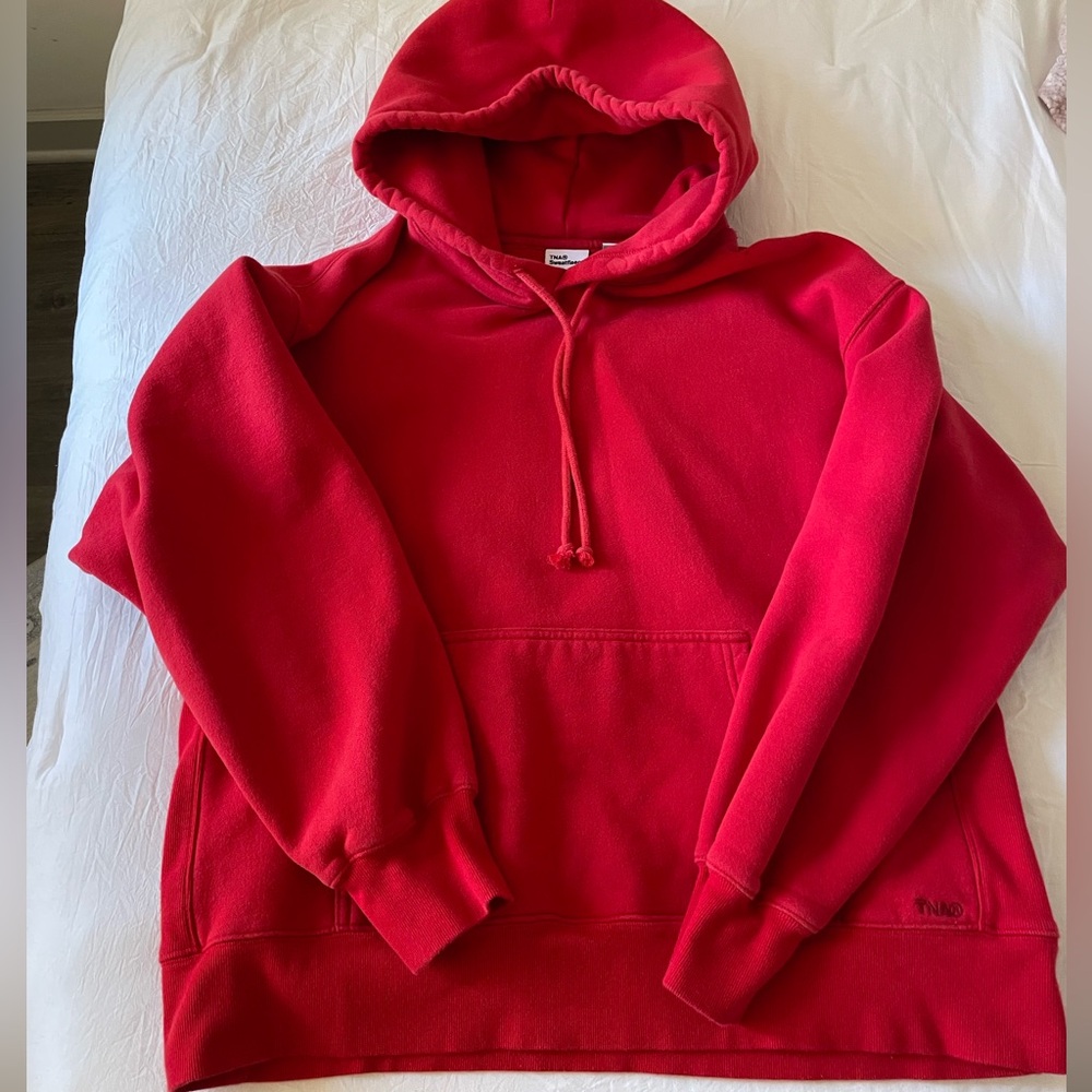 Aritzia Red Boyfriend Fit Hoodie